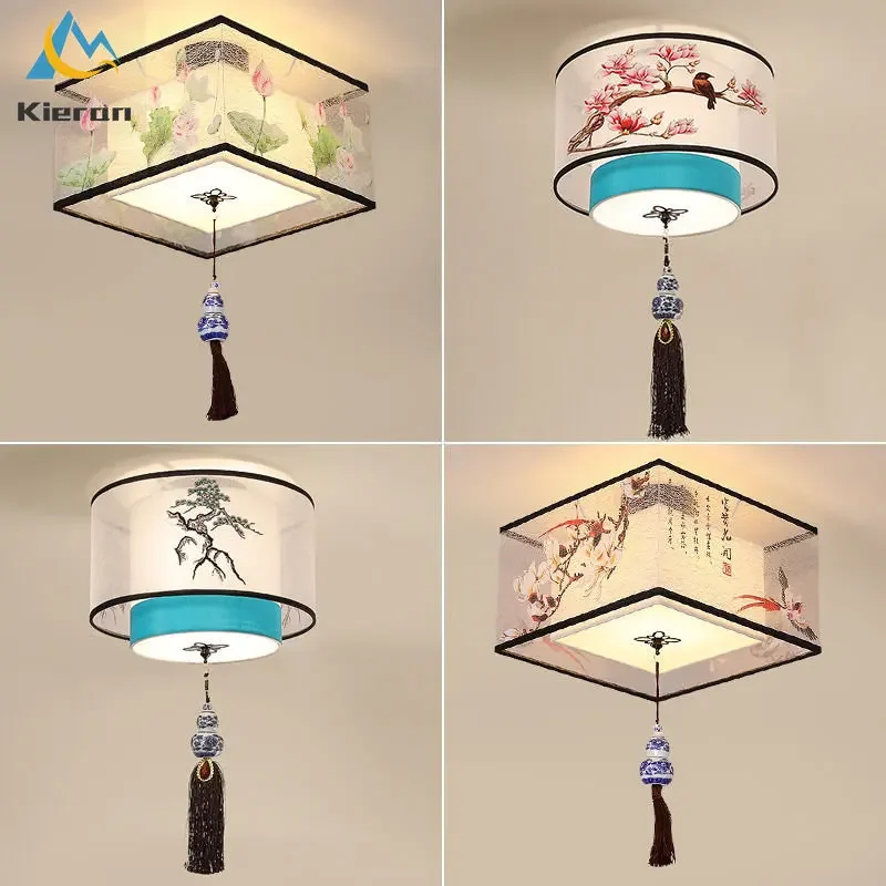 Nordic Modern Lotus Bird LED Ceiling Lamp Living Room Bedroom Study Hotel KTV Bedside Ceiling Light Room Decoration Ceiling Lamp