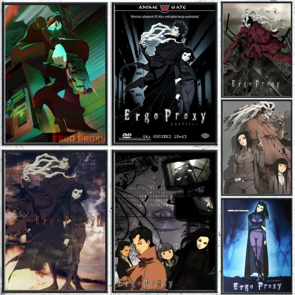 Futuristic Anime E-Ergo ProxyS Poster HD Self-Adhesive No Residue After Removal Ideal for All Kinds of Wall Decor