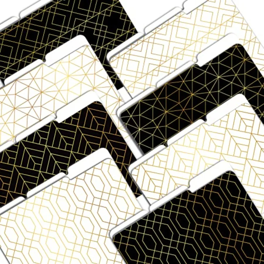 Mejore su espacio de trabajo con elegantes carpetas de archivos decorativas: paquete de 24 tamaños de letras 9,5 x 11,5 Stock pesado 1/3 pestañas cortadas 8 Un