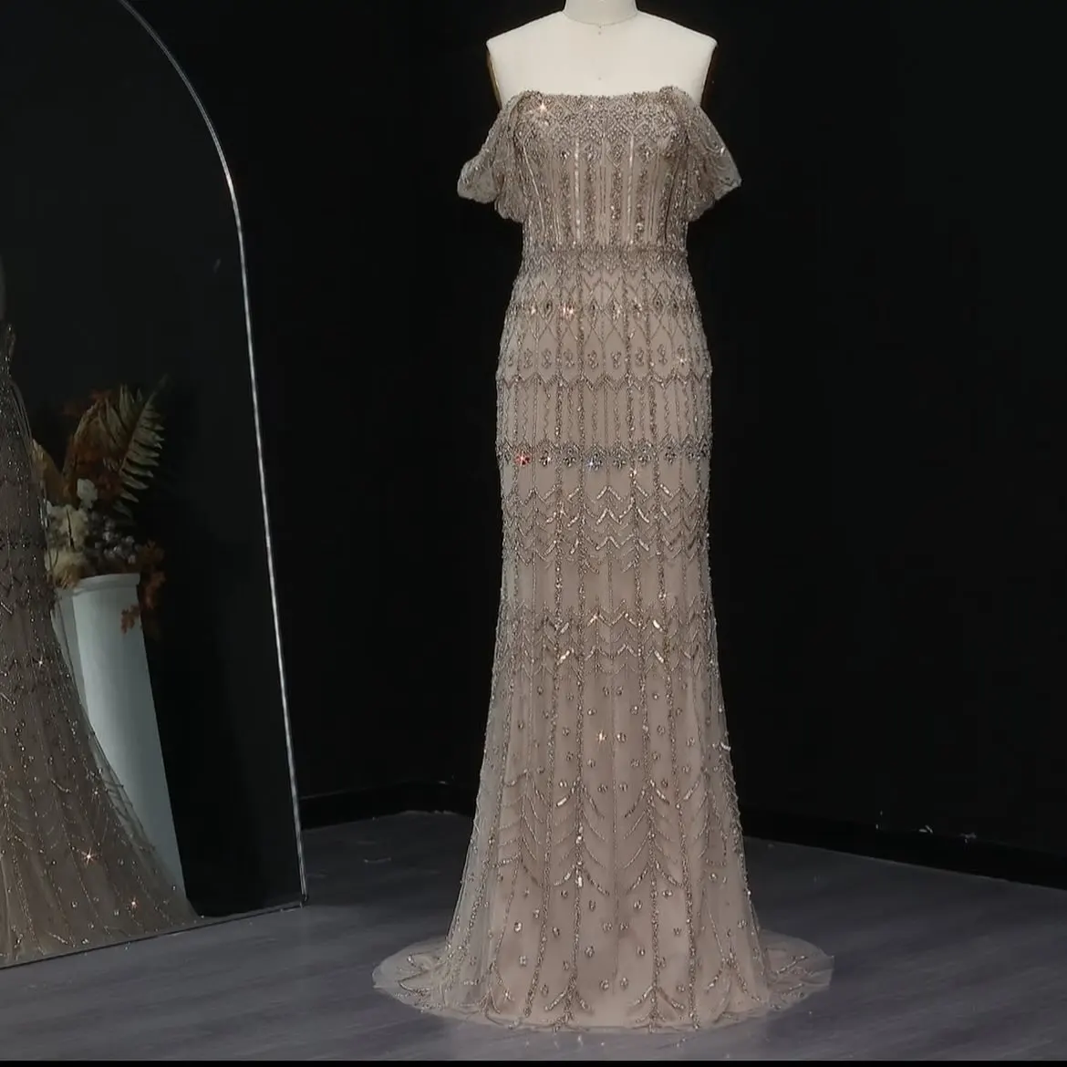 Luxury Dubai Green Prom Dresses Mermaid Arabic Evening Dresses Lilac Cap Sleeves 2026 Women Wedding Party Gowns Customized