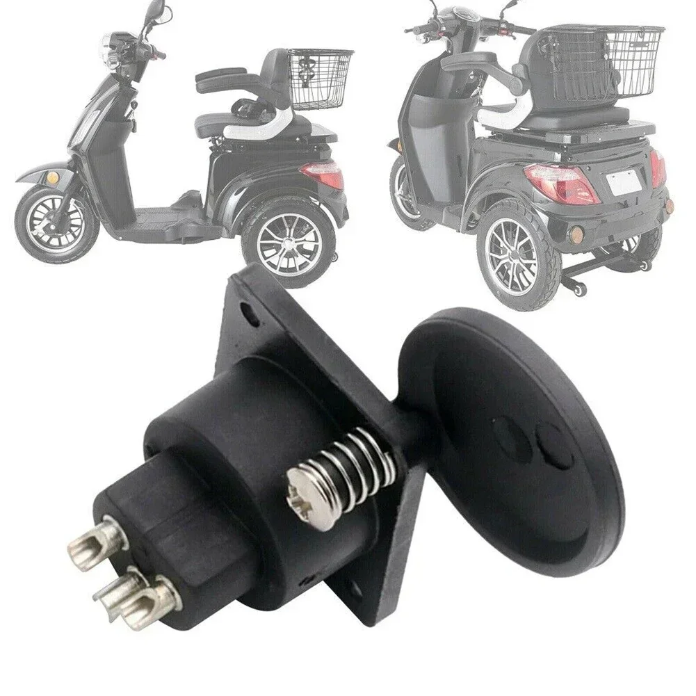 Car 3 Pin XLR Female Chassis Panel Plug Socket Connector For Audio Mobility Scooter Accessories Dust-proof Charging Port