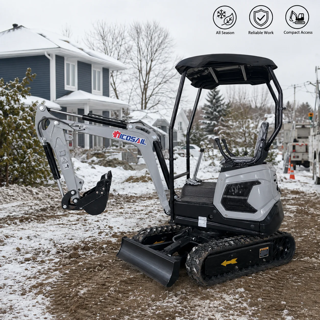 1.2T Mini Excavator EU Stock Compact Small Crawler Excavator Mini Digger for Garden Farm Landscaping