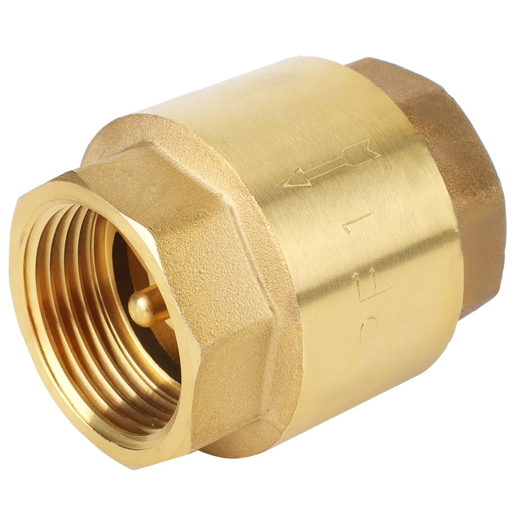 One Way Brass Check Valve, High Accuracy Brass Threaded Check Valve One Way Non Return Check Valve For Water Gas Oil