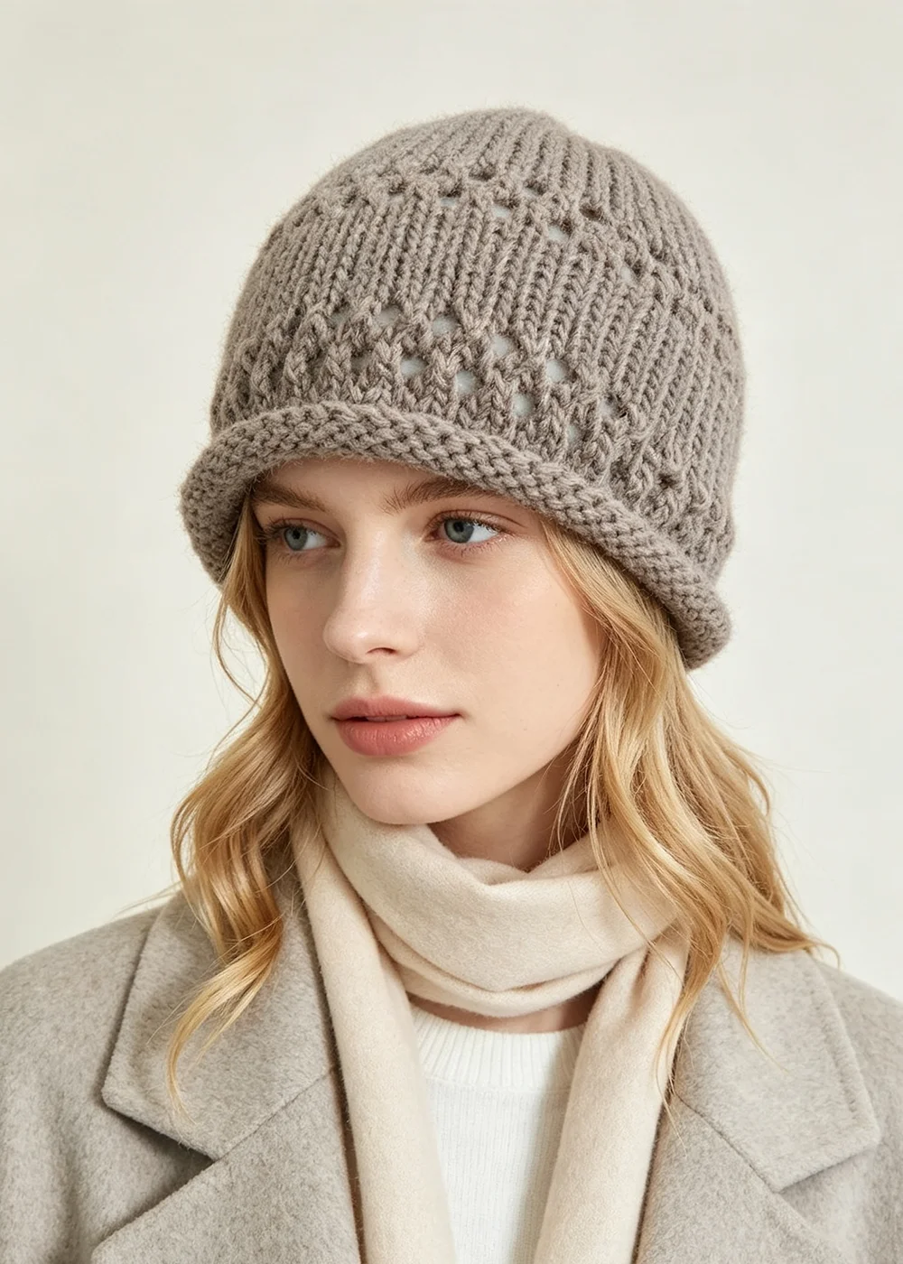 Winter Wool Knitted Beanies Cap for Women Autumn Winter Warm Slouchy Hat Korean Ear Protection Skullcap Ski Coldproof Pullover