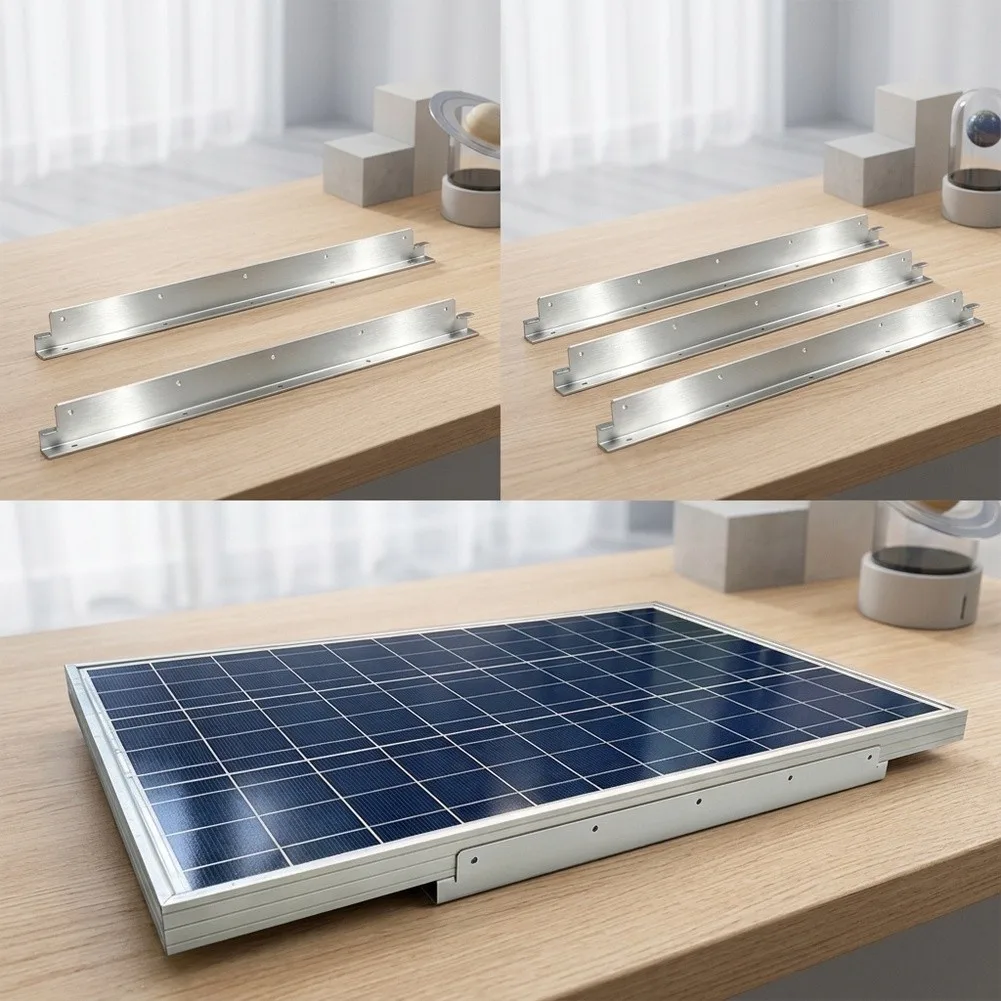 2/4pcs Aluminum Z-Bracket Solar Panel Mounts Bracket For Sheds, Roofs, Walls, Boats, Trucks, Trailers Effortless Installation