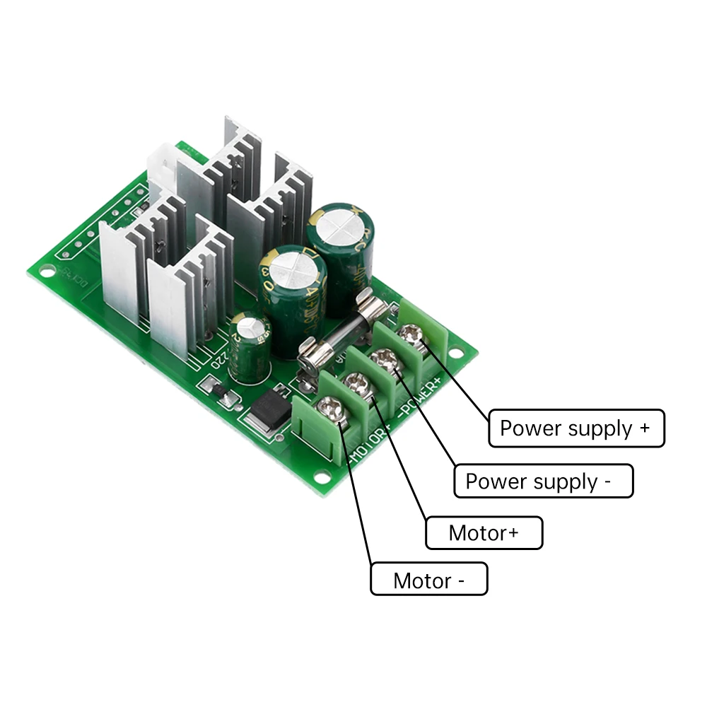 DC 6-30V 6A Motor Speed Controller Reversible PWM Control Forward/Reverse Switch Board Max 10A Module 12V 24V CCM6N Power Supply