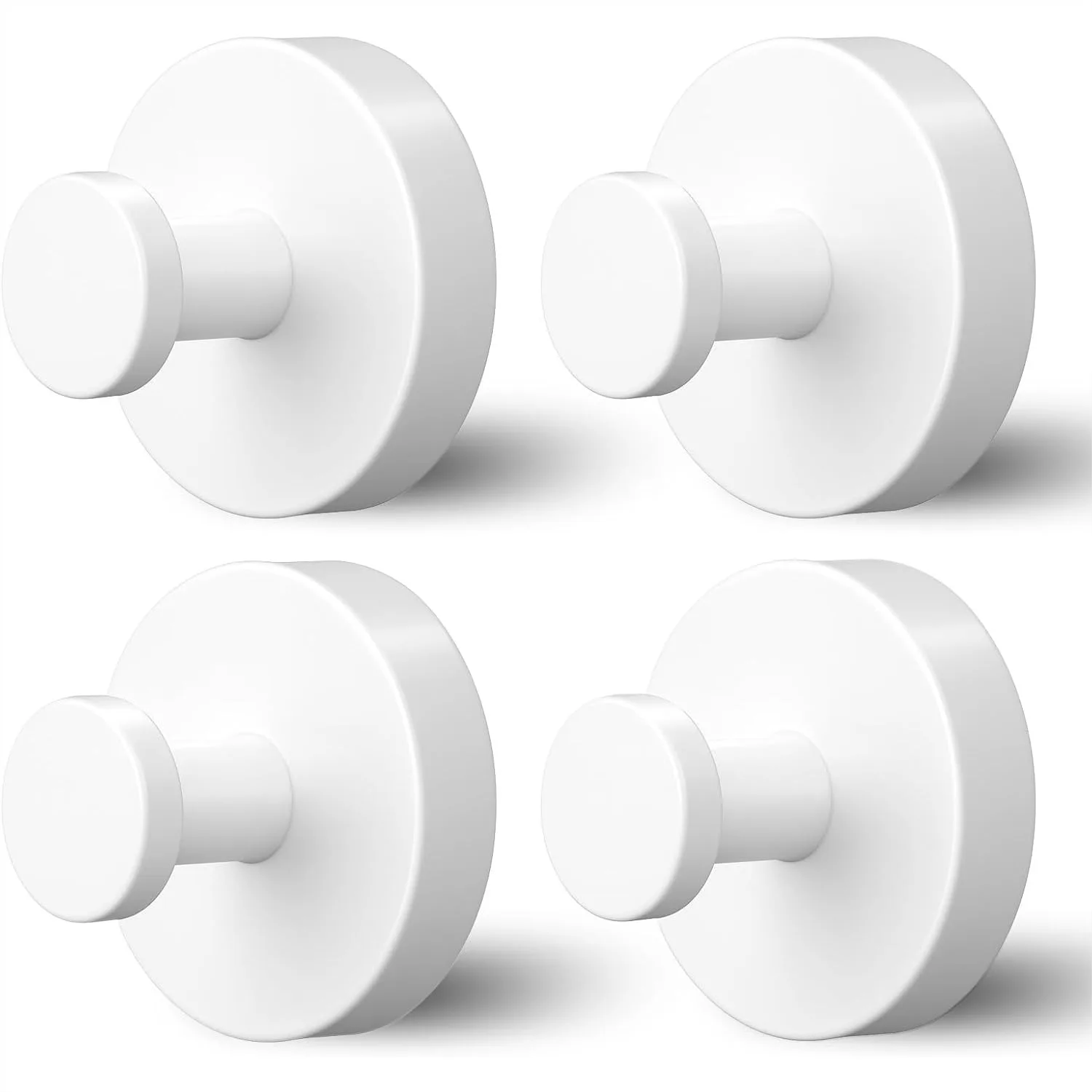 

Shower Hooks with Strong Suction for Inside Shower, Removable Towel Hooks for Bathrooms, 4 Packs White
