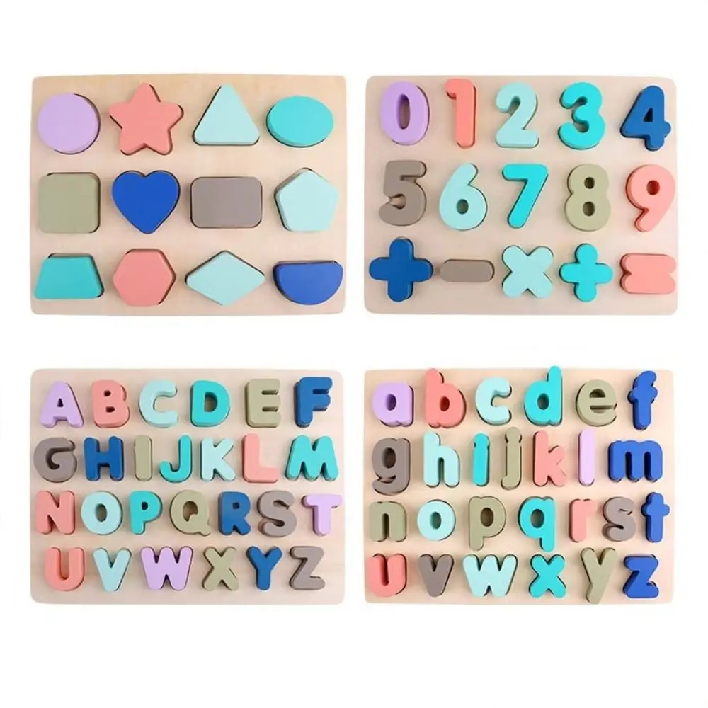 

Matching Games 3D Wooden Board Early Education Mathematics Alphabet Number Puzzle Learning Shape Cognition Puzzle