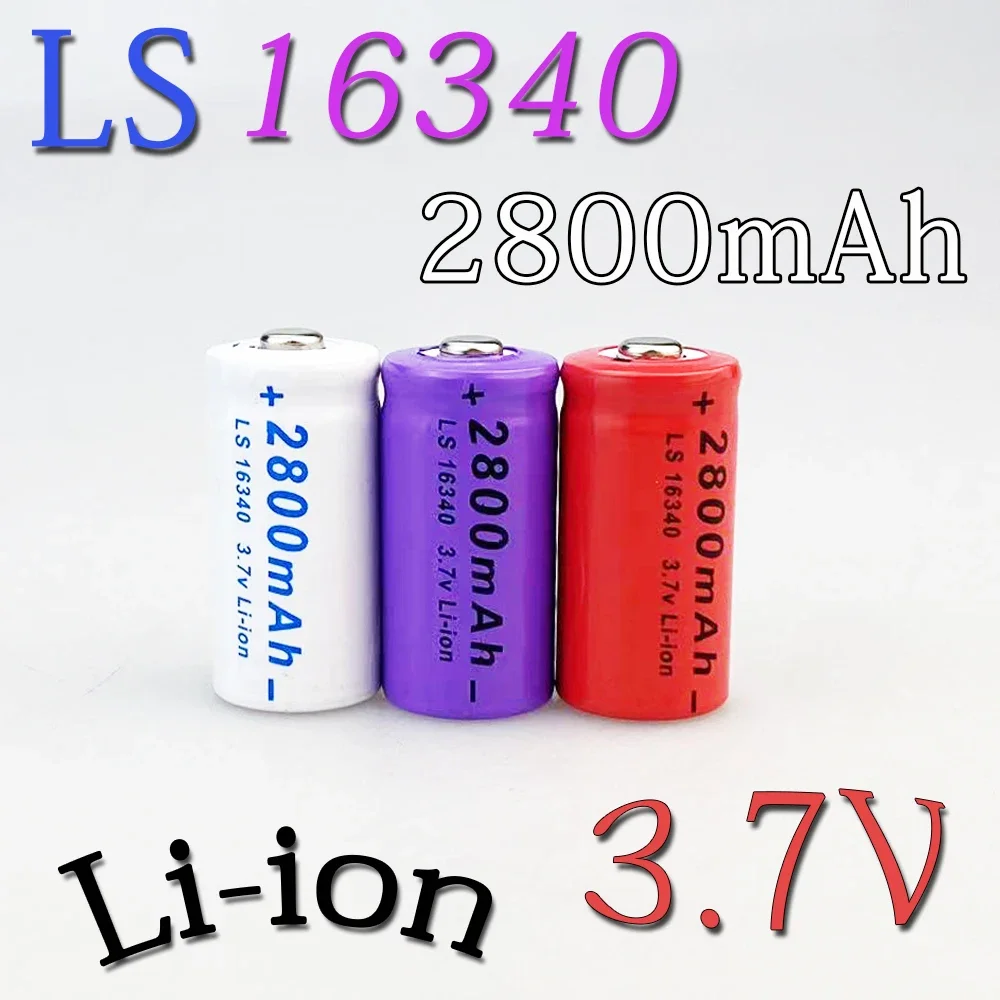 2024 AIMJIN CR123A RCR 123 ICR 16340 2800mAh 3.7V For Safety Camera Rechargeable Battery Lithium Ion L70 Plus Charger