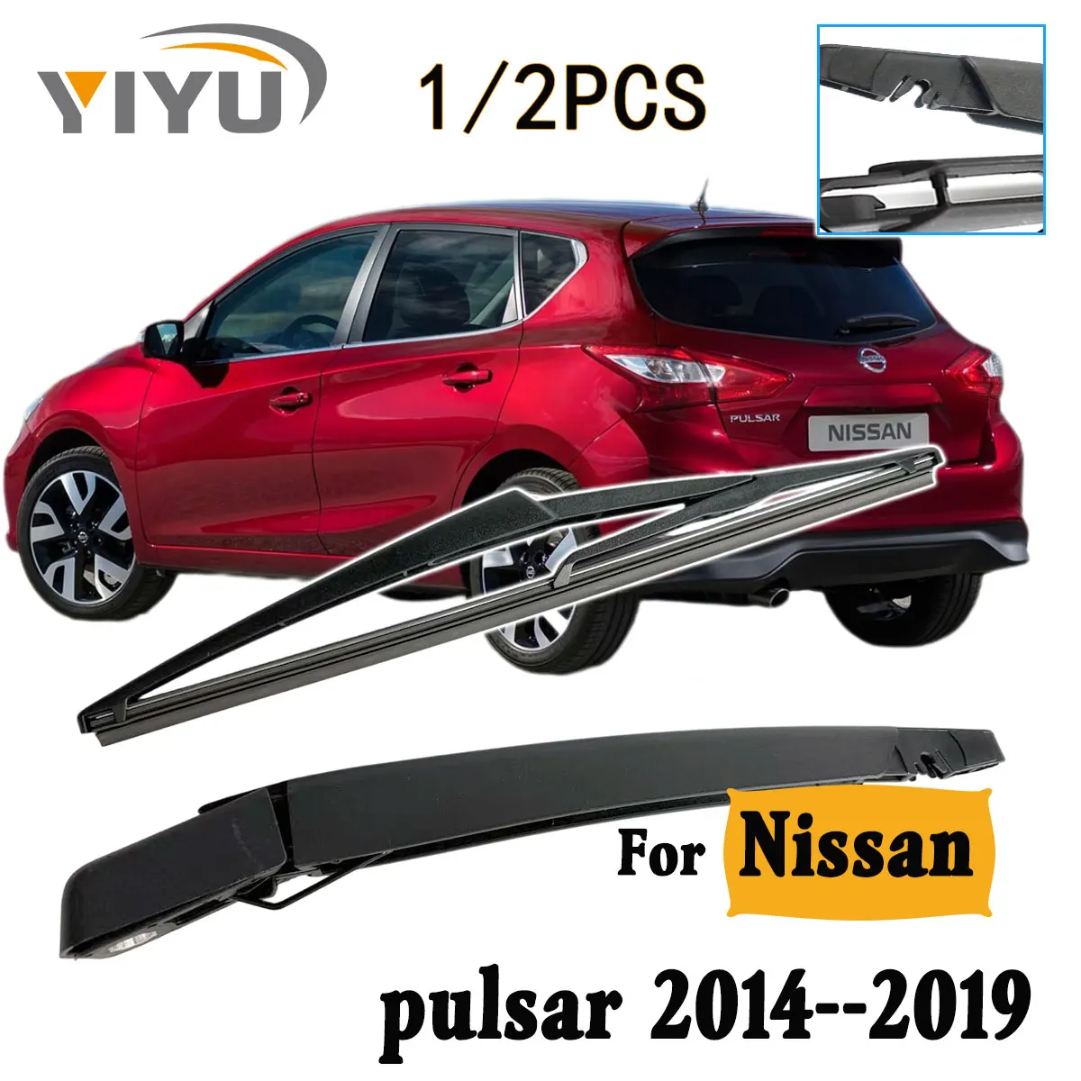 

1/2 шт., комплект рычагов стеклоочистителя заднего стекла для Nissan pulsar 2014-2019, аксессуары для заднего стекла лобового стекла