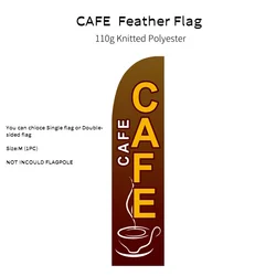 Coffee Flags for Businesses cafe Store Swooper Flag Windless Feather Flags Advertising Signs Promotional coffee shop Banner