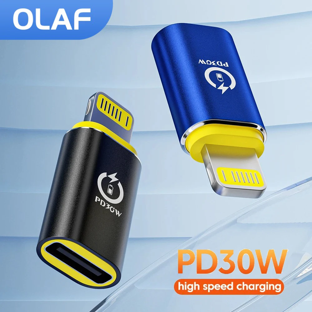 Olaf USB C To Lightning Adapter For IOS Male to Type C Female Converter For iPhone 14 13 11 macbook PD30w  Fast Charging Adaptor