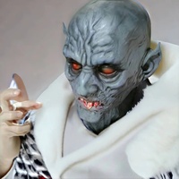 Grey Vampire Blood Full Head with Neck Mask Halloween Horror Party Dress up Monster Zombie Mask Adult Cosplay Men Latex Masks