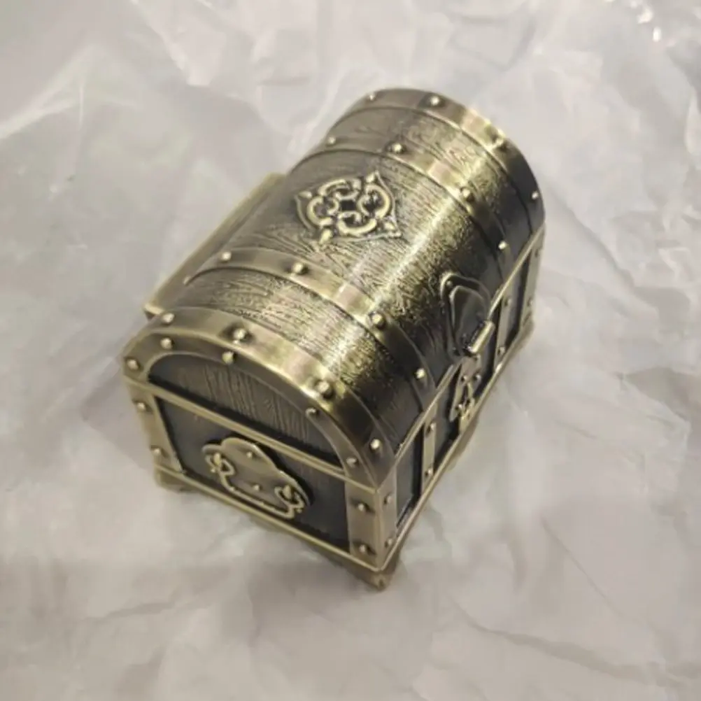 

1Pcs European Style Jewelry Storage Box Aluminum Alloy Compact Portable Decorative Case for Rings Earrings Pendants Travel