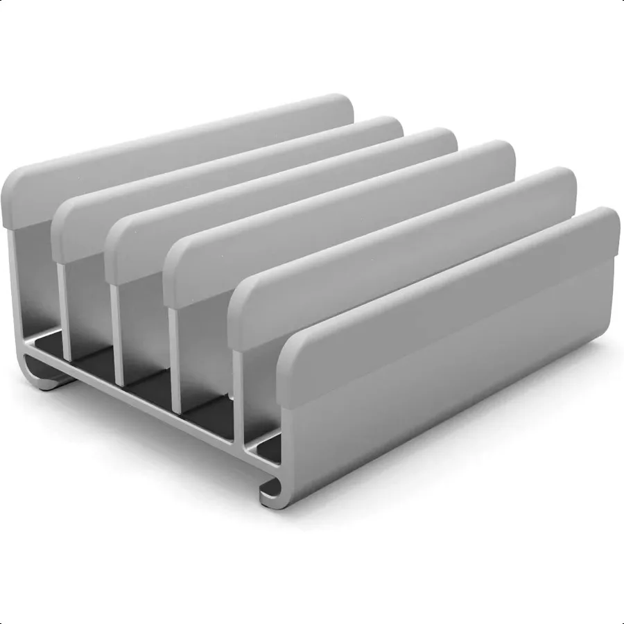 

Регулируемая подставка для ноутбука Подходит для 5-устройств Современный дизайн Инструмент Бесплатная регулировка Защитная стабильная серая