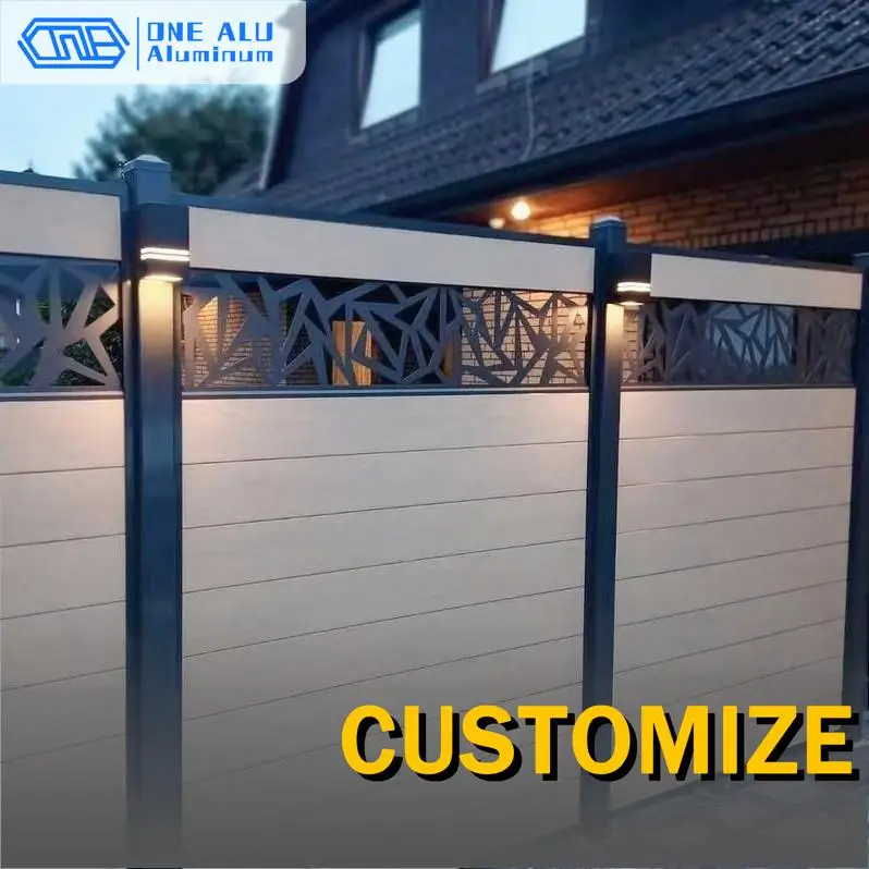Decorative Anti-climb Fence Outdoor Garden  Horizontal Slat Privacy Artificial Green Fencing