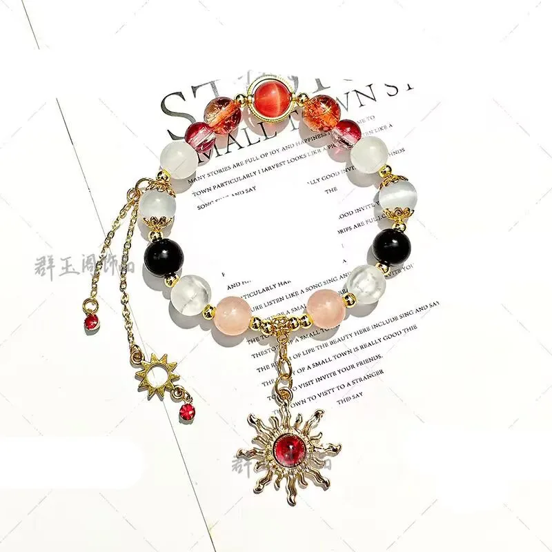 Game AUGUSTA Cosplay Bracelet Unisex Beads Chain Wuthering Waves Cosplay Bracelets Jewelry Zinc Alloy Accessories Gifts