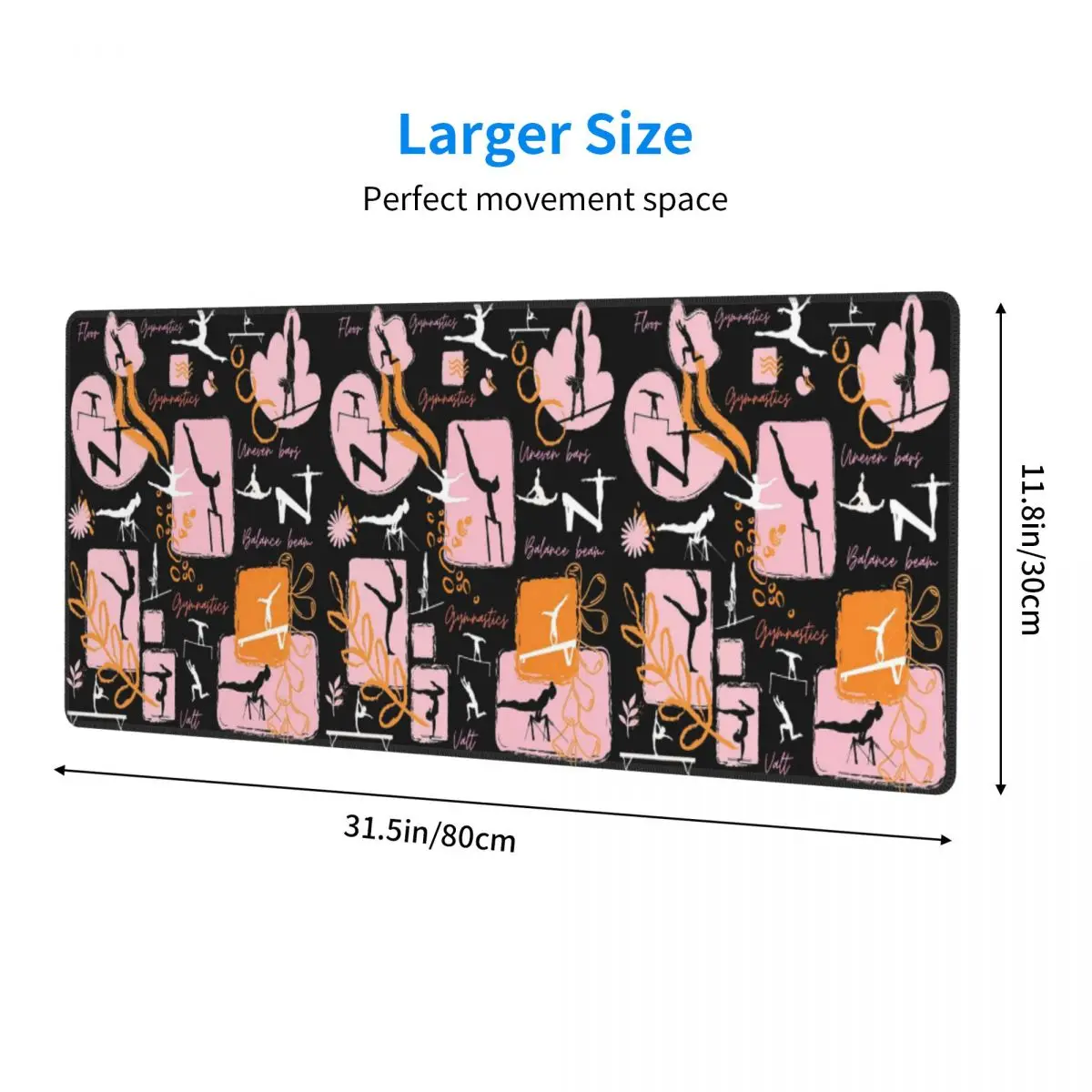 Large Mouse Pad Artistic Gymnastics Print Gamer PC Laptop Mats Keyboard Carpet Computer Gaming Office Accessories Desk Mat