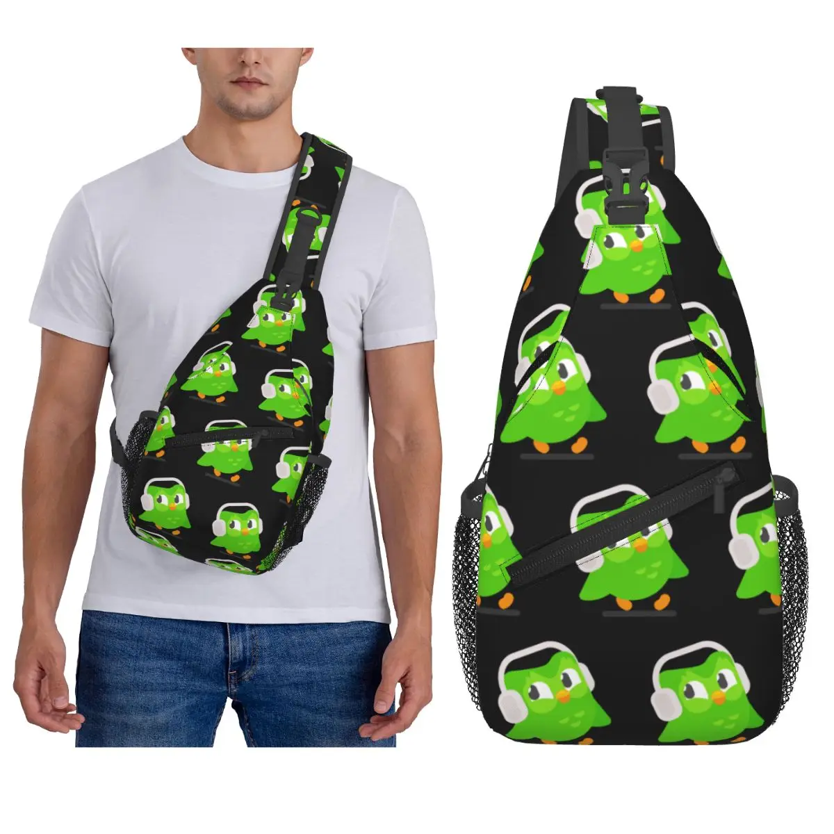 

Duolingo Owl Duo нагрудная сумка мужской рюкзак через плечо нагрудная сумка дорожный походный рюкзак сумка на плечо