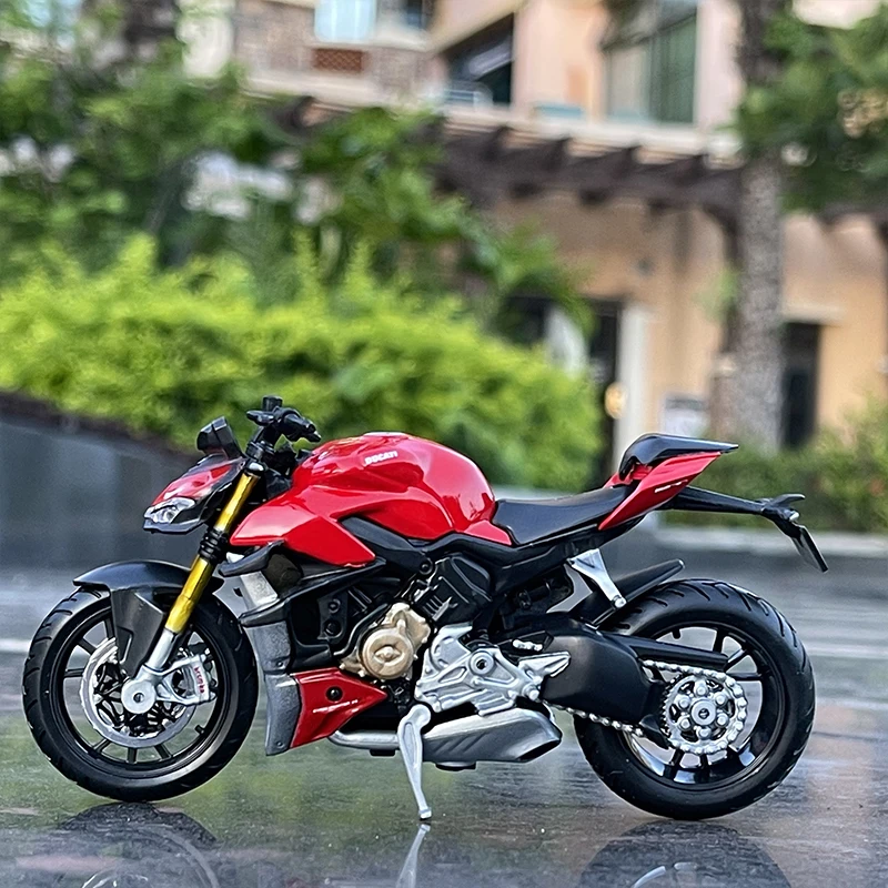 Maisto 1:18 Ducati Panigale V4S Corse 1199 Motorcycle Model Toy Vehicle Collection Shork-Absorber Off Road Autocycle Toys Car