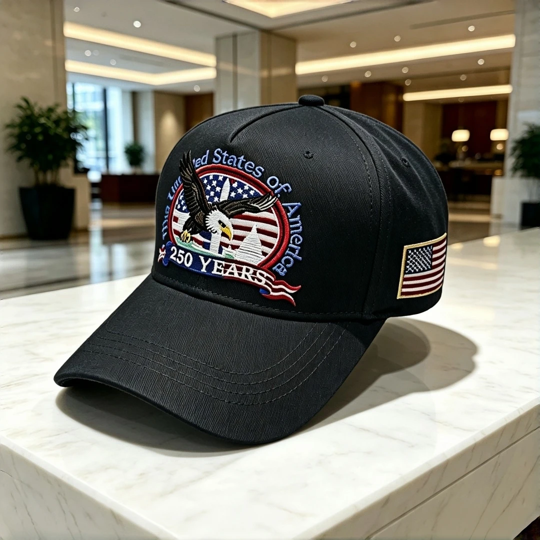 Patriotic 250th Anniversary Baseball Cap For Men Women,US Eagle Flag Embroidery Adjustable Dad Hat,Outdoor Sun Cap For Independe