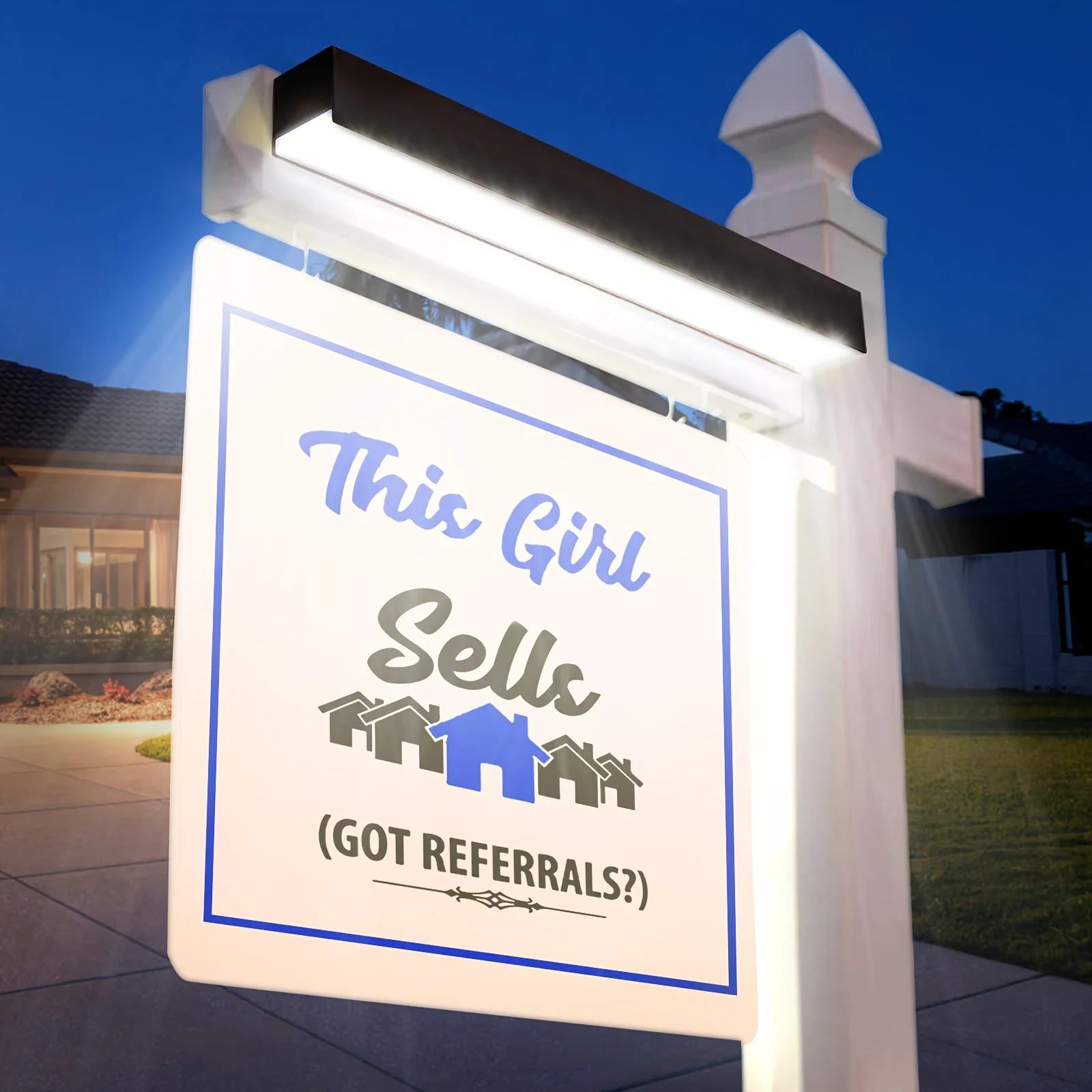 Solar Sign Lights Bright LED 6000K Mailbox Solar Lamp Dusk to Dawn for Outdoor Address,House Number, Garage, Billboard Street