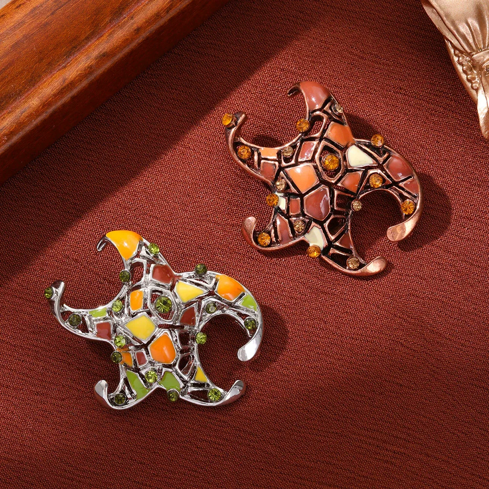 Divertido estilo océano estrella de mar delfín pulpo caballito de mar broche exquisito creativo Pin mujer niños broches de fiesta accesorios de ropa