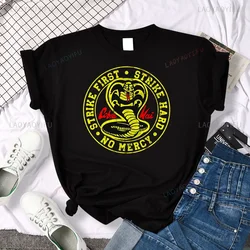 Women Short Sleeve Tops Cobra Kai Graphic Tshirts Fashion Warm Ladies Tops Fashion Casual Tee Ropa XS-4XL Mujer Camisetas