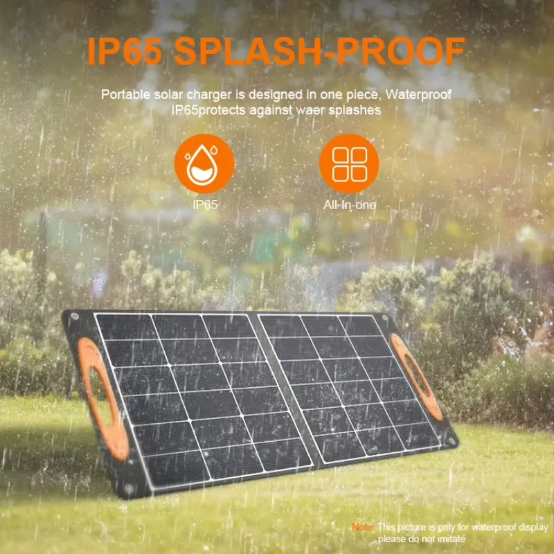 100W Solar Charger Solar Panel Waterproof Foldable Solar Power Bank for 20v Car Battery Mobile Phone Outdoor Hiking - view 5