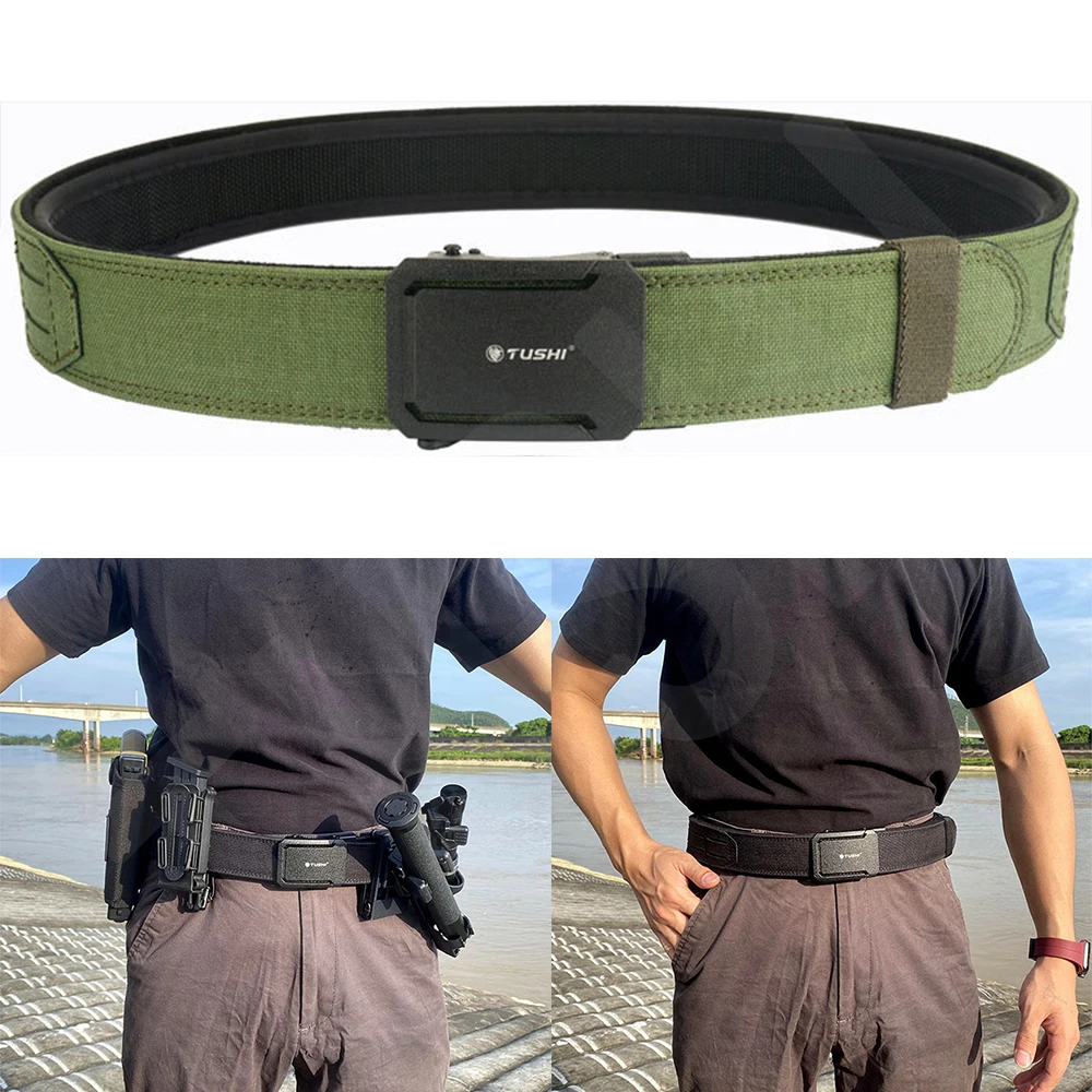 TUSHI New 1.7inch Tactical Belt Quick Release Metal Buckle MOLLE Airsoft Mens Belts molle belt military tactical belt