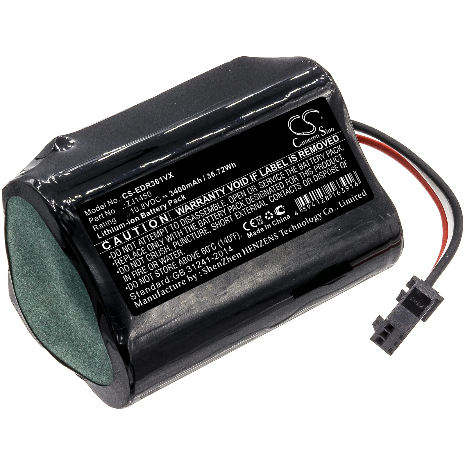 Vacuum3400mAh / 36.72Wh Battery For Ecovacs DA60-Darfon  ZJ1450 TCR360  D36A  D36B  D36C  D36E  DA611  DB35  DA60 Deebot Slim 1