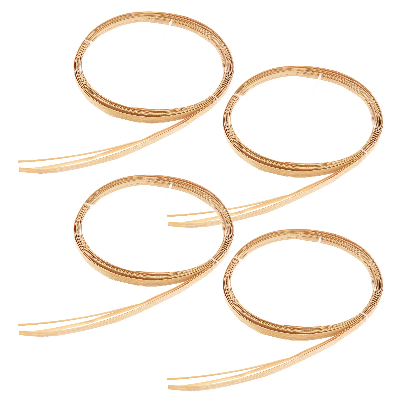 4 Piezas de Tiras de Bambú Planas para Reparación de Cestas, Suministros para Manualidades, Fabricación de Muebles y Sillas, Material de Ratán