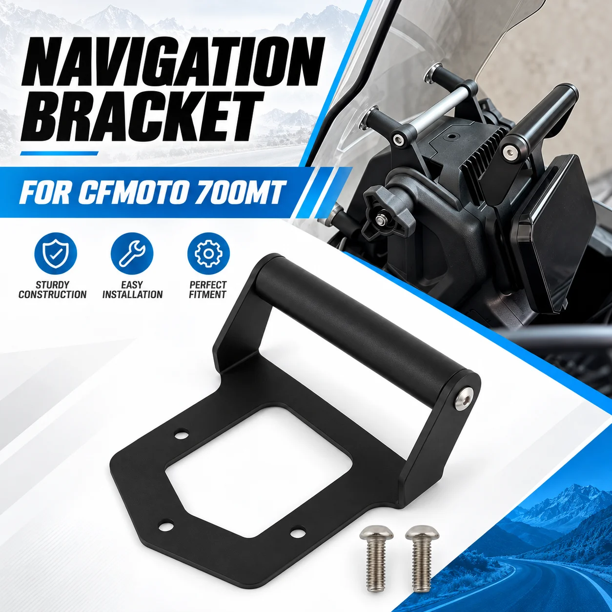 Motorcycle Multi-function Extension Cross Bar GPS Navigation Bracket Phone Holder Modified Accessories For CFMOTO 700MT