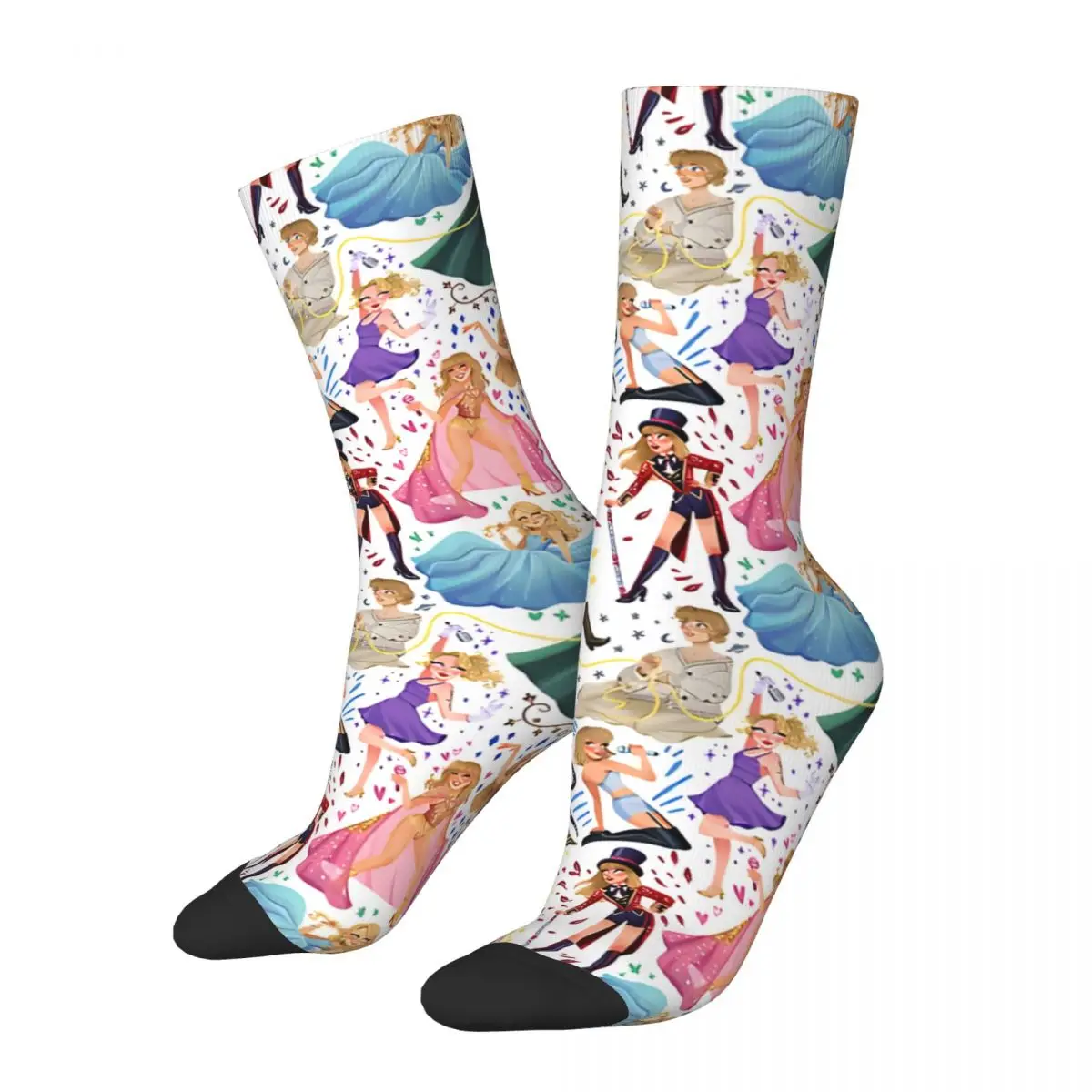 Happy Funny Taylor Eras Men's graphic Socks Vintage Harajuku stu-3 Hip Hop Novelty Pattern Crew Sock Gift Printed tops fugees
