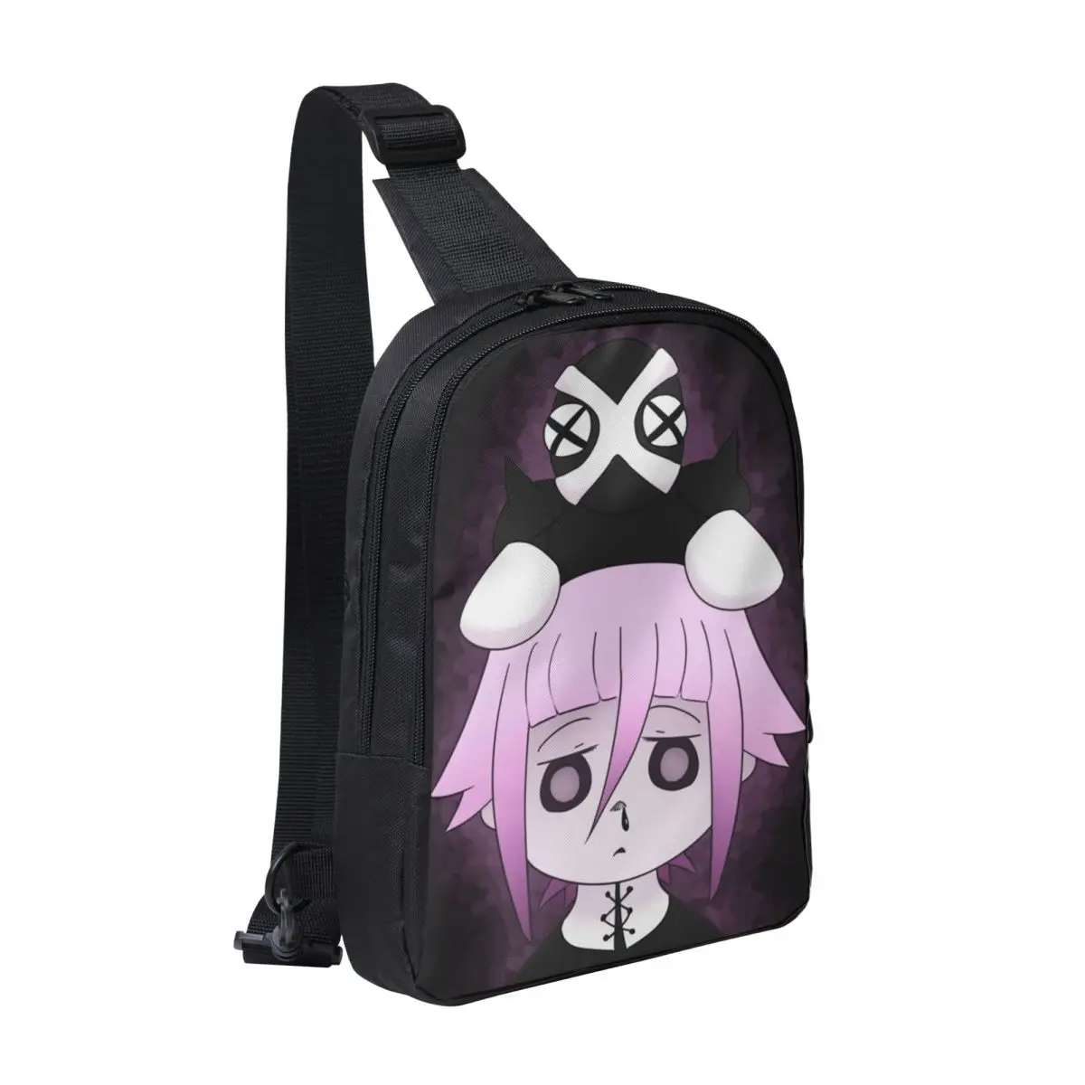 

Crona And Ragnarok Soul Eater Chest Bag Men Sling Crossbody Backpack Chest Bag Travel Hiking Daypack Shoulder Bag