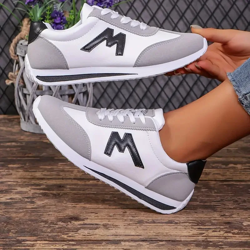 Women Casual Shoes Spring New Round Head Deep Mouth Casual Sneakers Women Light Versatile Breathable Cross Lace Shoes for Women