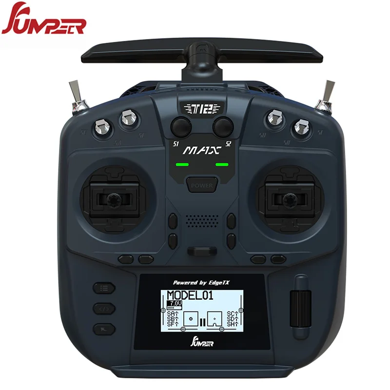 Jumper T12 Max Transmitter Radio Controller 2.4GHz Bulit-in 500mW ExpressLRS ELRS Module Radio Controller for RC FPV Drone Parts