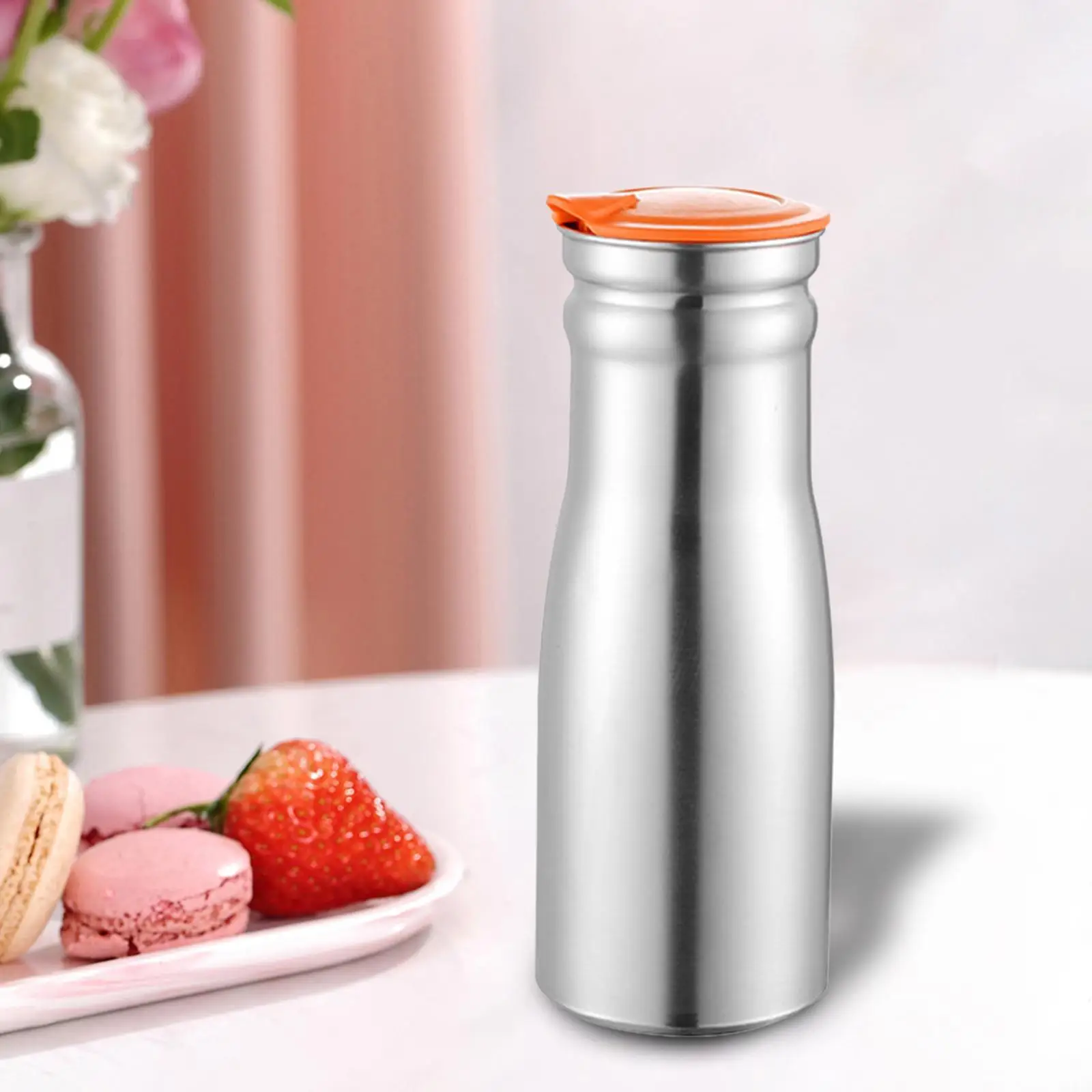 Stainless Steel Cool Kettle with Lid Large Size Water Jug Insulated Pitcher for Home Restaurant Use