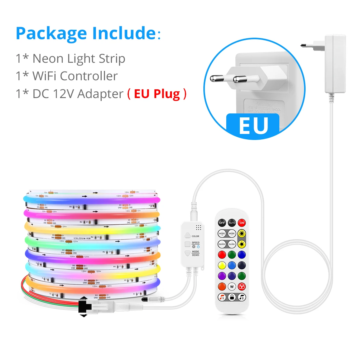 CHNAITEKE 12v tuya smart wifi rgbic cob led streifen rgb neonlicht ws2811 ic adressierbar leds flexibler fob hoch dichte cob lichter ra90 3