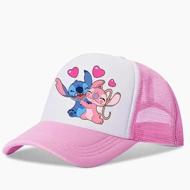 Lilo & Stitch Kids Adjustable Printed Mesh Sponge Cap, Sun Hat & Visor Hat view 3