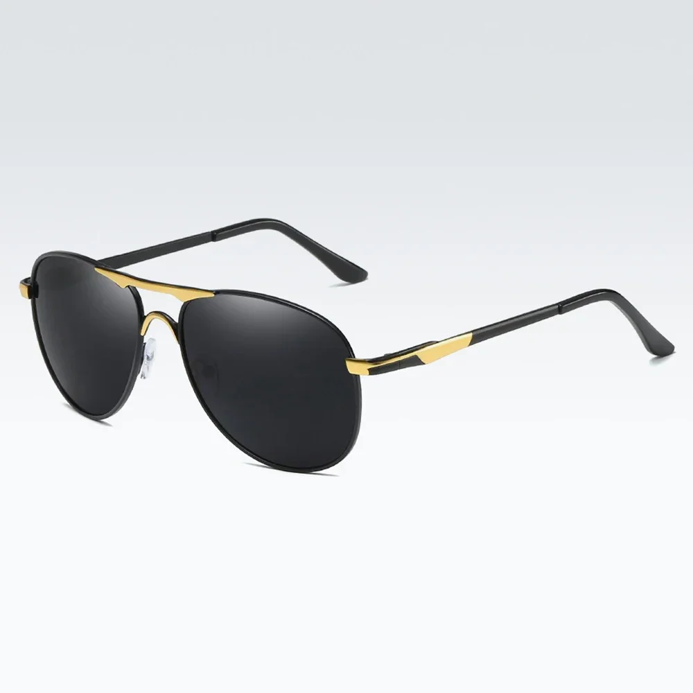 Gafas de sol polarizadas de lujo para hombre y mujer, lentes de sol Retro para conducir, para pescar, de diseñador de marca, de Metal, UV400