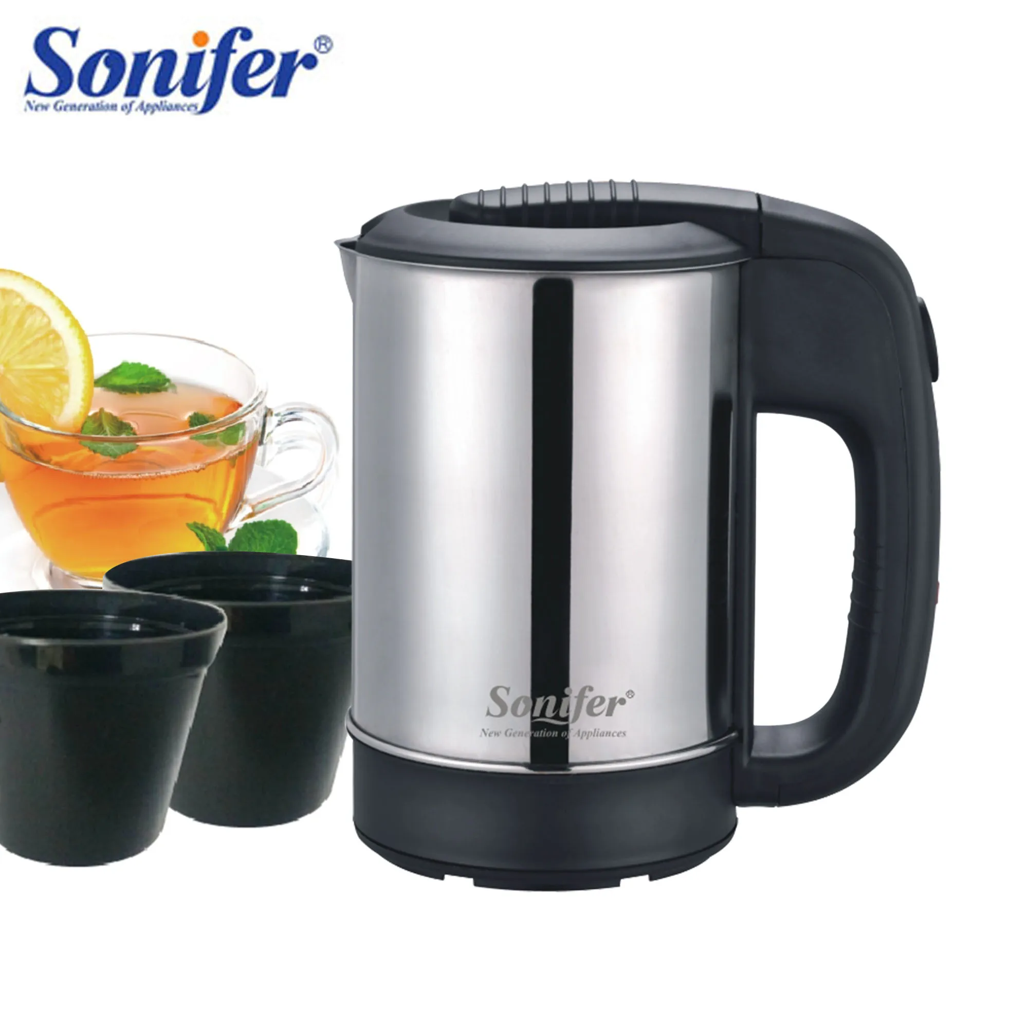 

Мини-электрический чайник Sonifer 0.5 л, 600 Вт, из нержавеющей стали, портативный, для путешествий, отелей и семейного отдыха