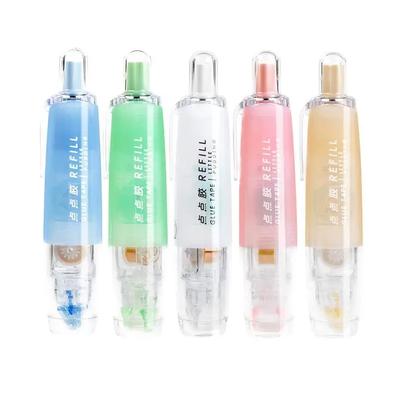 Press-On Dots Glue Roller Double Sided Tape Pen 5m Refillable Adhesive For Scrapbooking DIY Correction Tape Office Supplies