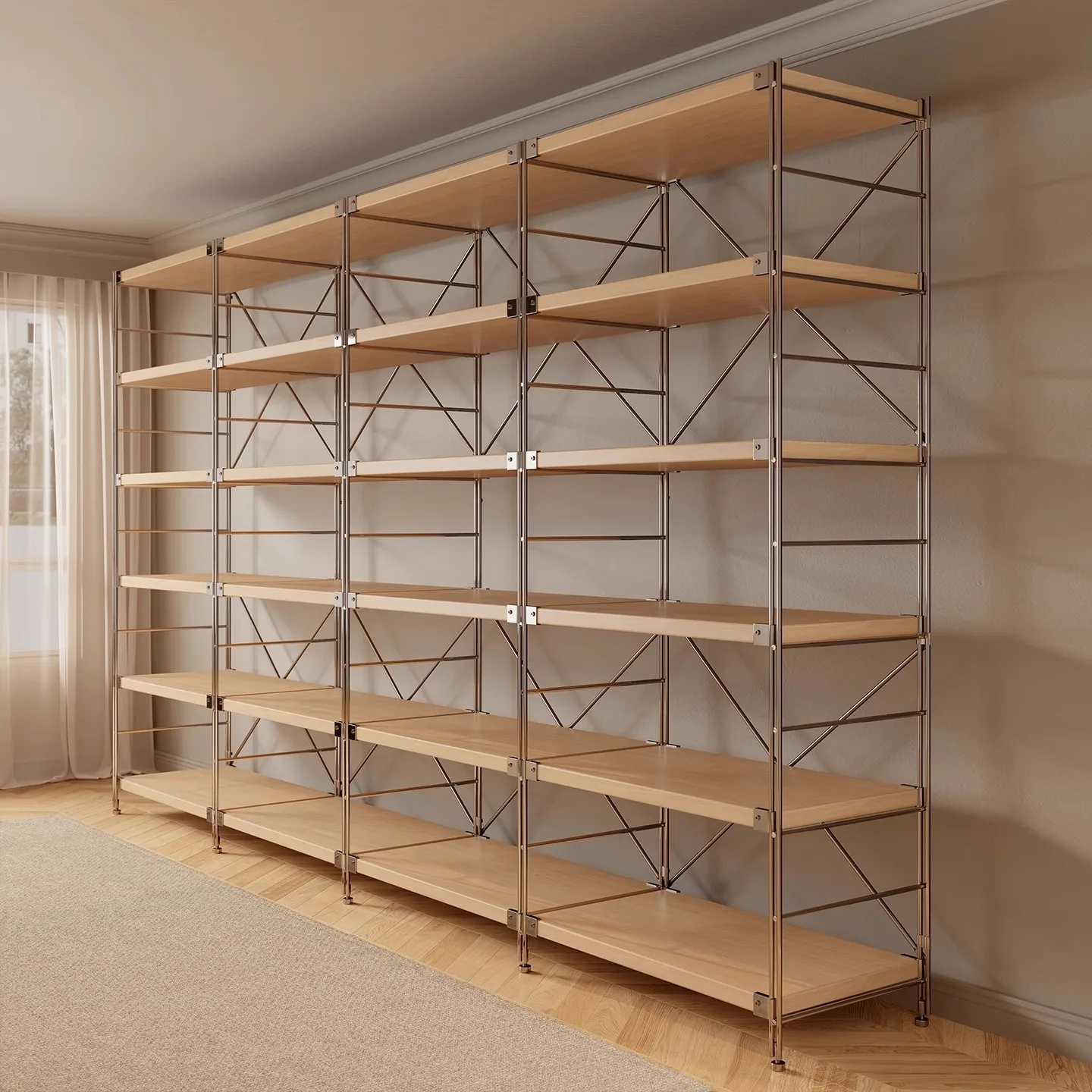 Japanese-style shelf floor-to-ceiling combination display cabinet optical axis multi-layer storage and storage integrated agains