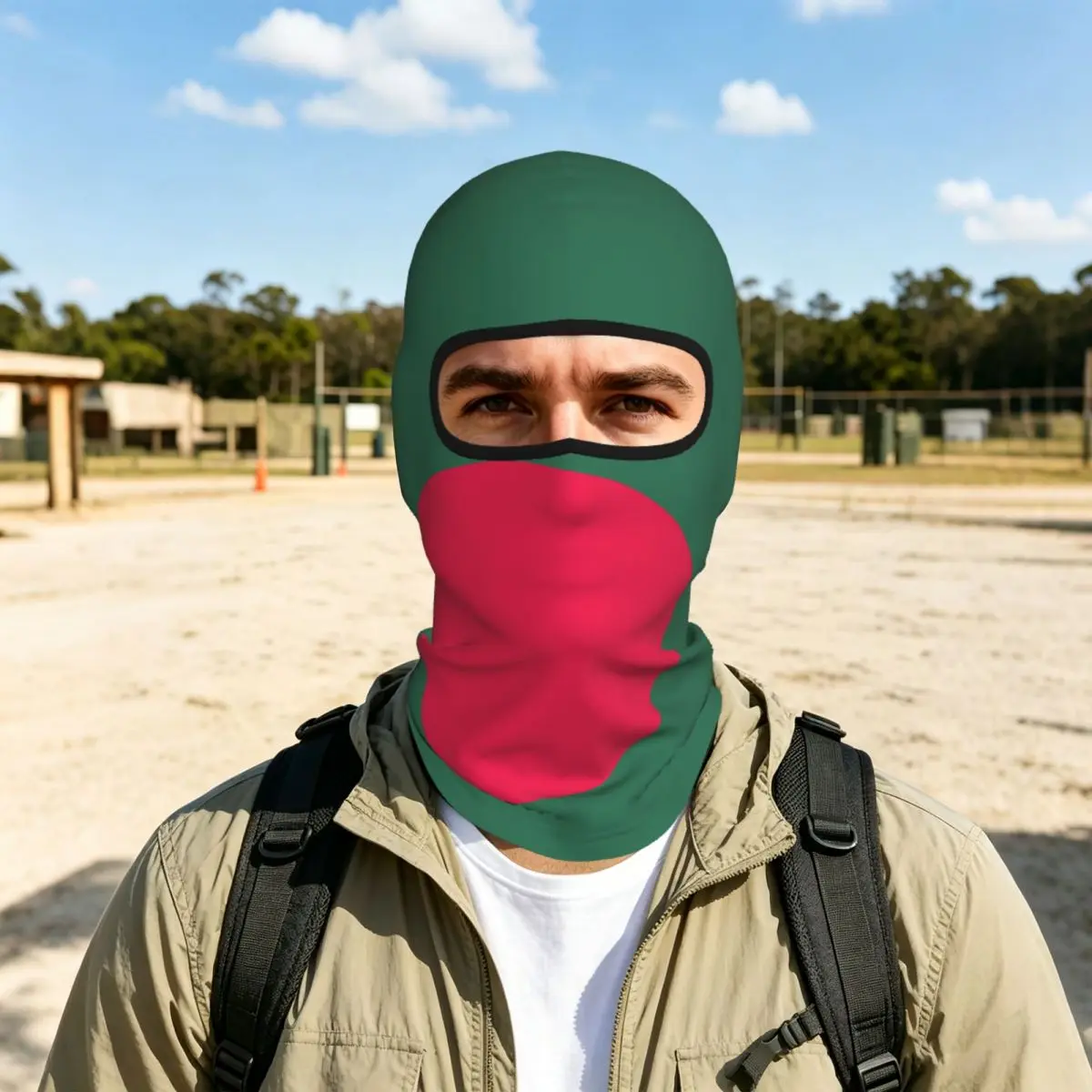 Bangladesh Flag Balaclava Full Face Mask Breathable Motorcycle Winter Warm Full Cover Caps Neck Windproof Dustproof Cycling Caps
