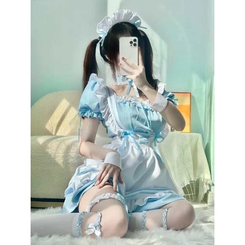 خادمة يابانية تأثيري الحلو لوليتا فستان جميل فتاة طالب موحدة لطيف القط مقهى الأميرة فساتين النساء Harajuku Kawaii الزي