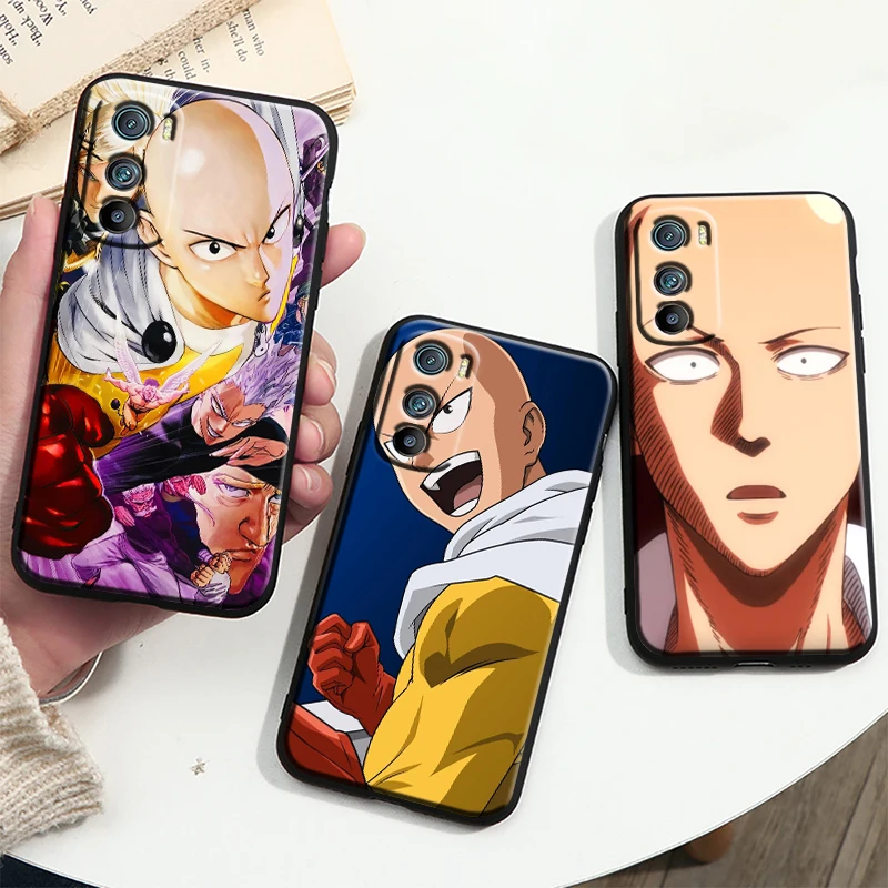 Anime One-Punch Man Cool Tpu Silicone For OPPO A98 A96 A94 A74 A72 A57S A55 A53S A15S A16K A5 Black Cover