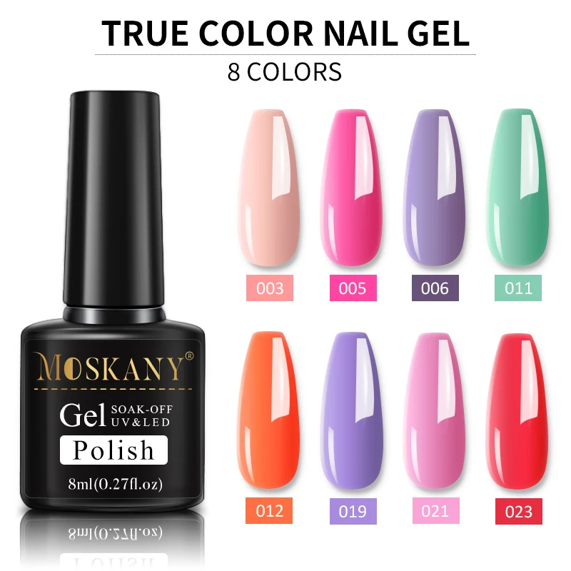 MOSKANY-Juego de esmalte de uñas con lámpara UV/LED, taladro eléctrico, barniz de Gel semipermanente, arte para Kit de manicura profesional completo