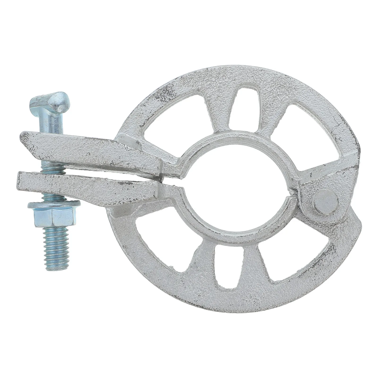 Scaffold Ring Lock Clamp with Movable Rosette Steel Construction Round Plate Accessory for Stage Setup Duty Locking Connector