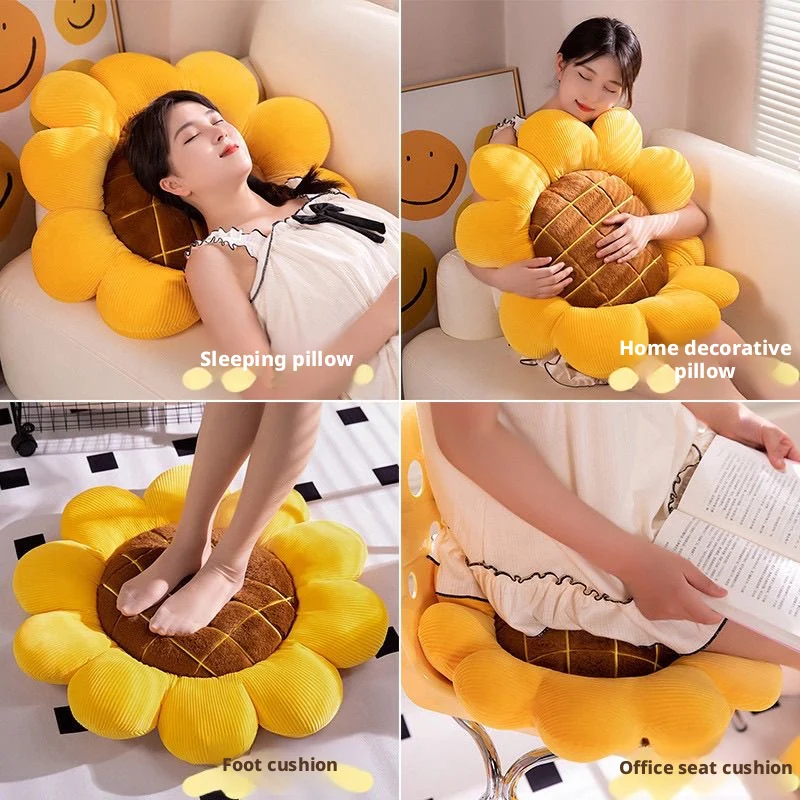 Sunflower Pillow Living Room Sofa Decoration Cushion Bedside Pillow  Bay Window Christmas Valentine's Day Gift